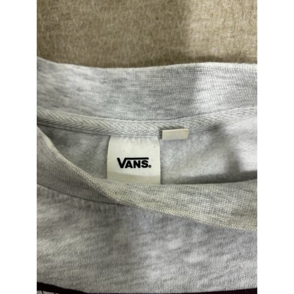 Women's Vans Off The Wall Gray Boxy Sweatshirt Sz XL Flowers Skateboard Graphics - Picture 6 of 11